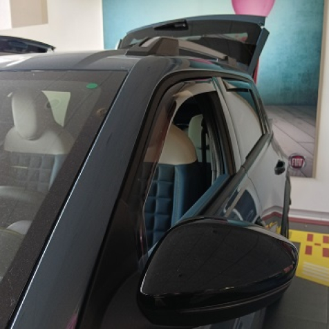 Wind deflectors for front doors standard fixing