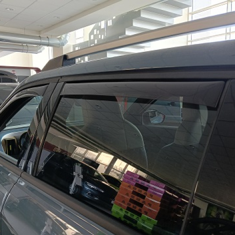 Wind deflectors for front and rear doors