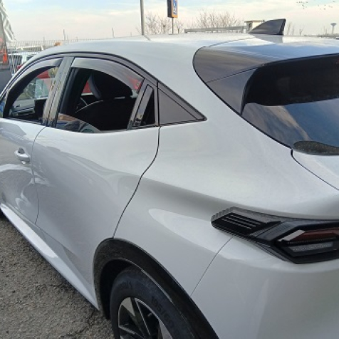 Wind deflectors for front and rear doors