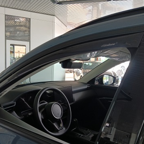 Wind deflectors for front doors standard fixing